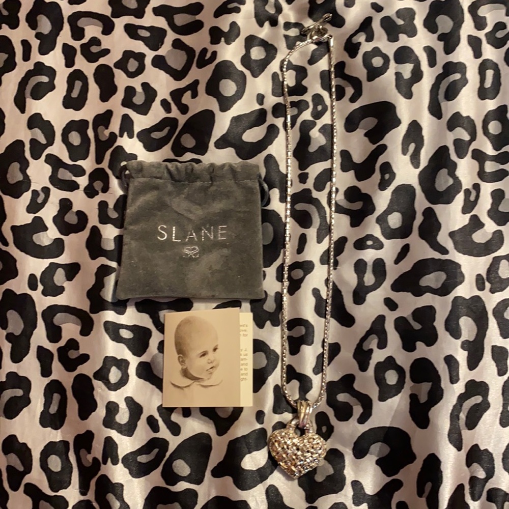 Slane and Slane Sterling Silver BabyJ Heart Ornament Necklace